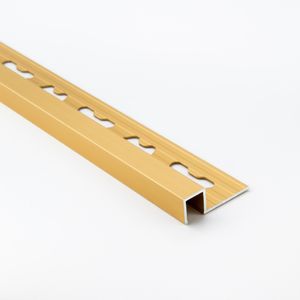 Perfil Omega Aluminio Anonizado Oro A12RB Brillante 12x12x2500 mm