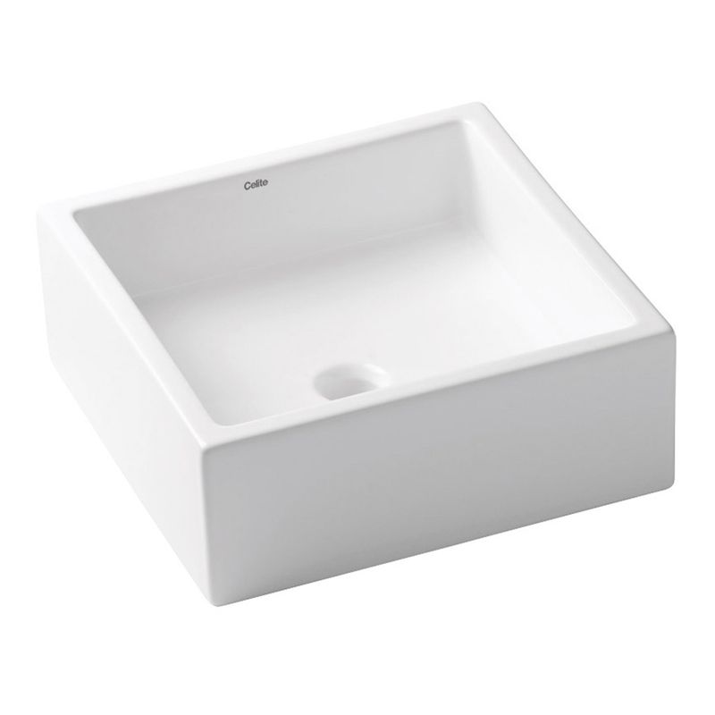 Baños-Lavamanos-Loft-Cuadrado-Sobre-Cubierta-sin-Rebalse-Blanco