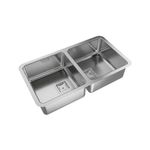Cocina-Lavaplatos-Doble-Q76-Rectangular-Sobre-Cubierta-con-Rebalse-Cromado
