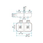 Cocina-Lavaplatos-Doble-C37-Rectangular-Bajo-Cubierta-con-Rebalse-Cromado