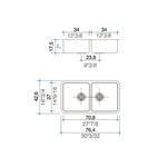 Cocina-Lavaplatos-Doble-Q76-Rectangular-Sobre-Cubierta-con-Rebalse-Cromado