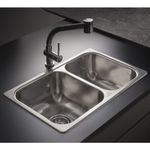 Cocina-Lavaplatos-Doble-R63-Rectangular-Bajo-Cubierta-con-Rebalse-Cromado
