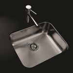 Cocina-Lavaplatos-Simple-E50-Rectangular-Bajo-Cubierta-con-Rebalse-Cromado