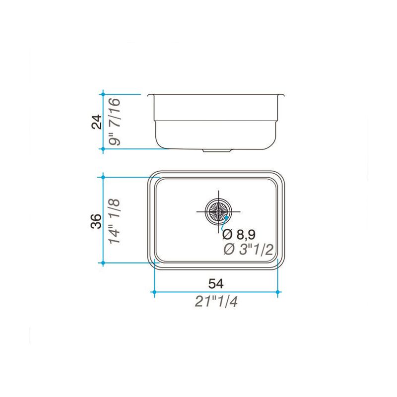 Cocina-Lavaplatos-Simple-E54-Rectangular-Bajo-Cubierta-Cromado