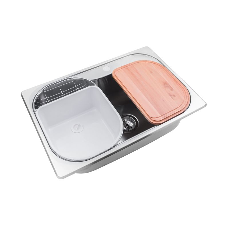 Cocina-Lavaplatos-Simple-Luxor-Compact-Sobre-y-Bajo-Cubierta-Cromado