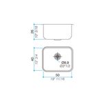 Cocina-Lavaplatos-Simple-G50-Rectangular-Bajo-Cubierta-con-Rebalse-Cromado