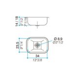 Cocina-Lavaplatos-Simple-T34-Rectangular-Bajo-Cubierta-con-Rebalse-Cromado