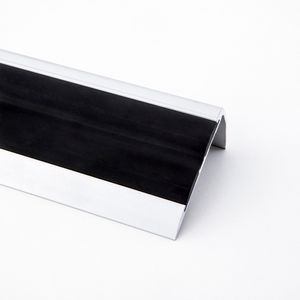 Perfil Nariz Escalon  Aluminio y PVC Negro APN61 Mate 61x30x2500 mm