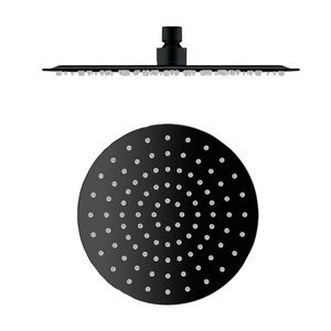 Plato Ducha Urban Redondo 25 cm 1 Jet S/Brazo Negro Mate