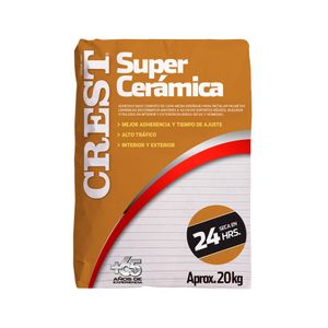 Adhesivo Cerámico Crest Super Cerámica Gris 20 Kg