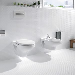 WC Victoria Suspendido con Asiento y Fijaciones Blanco