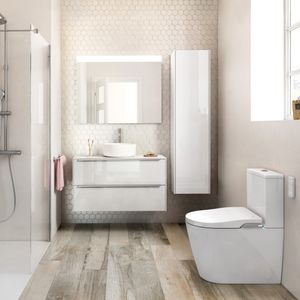 WC Inspira Smart Toilet Dual a Muro con Asiento y Fijaciones Blanco