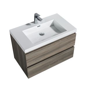 Mueble de Baño City con Lavamanos Blanco y Desagüe Base Maple Grey 800x550x480 mm