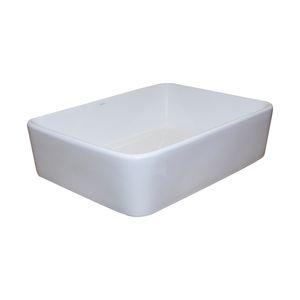 Lavamanos Tau sin Rebalse Sobre Cubierta Rectangular Blanco
