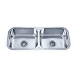 Cocina-Lavaplatos-Bronx-Doble-Rectangular-Bajo-Cubierta-con-Desague-y-Sifon-Satinado