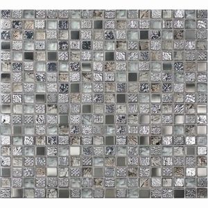 Mosaico Stone Glass Silver 30x30 cm