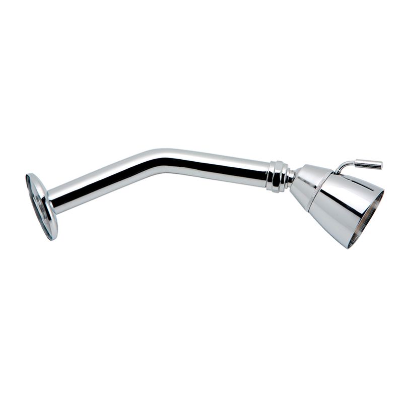Baños-Griferia-Ducha-Rociador-Orientable-Fija-con-Brazo-Cromado