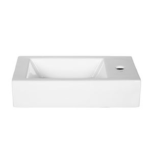 Lavamanos Amantia sin Rebalse a Muro Rectangular Blanco