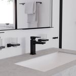 Baños-Griferia-Lavamanos-Metropol-con-Desague-Automatico-Negro-Mate