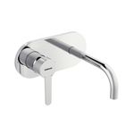 Baños-Griferia-Lavamanos-Oslo-Muro-con-Cuerpo-Interno-Caño-16-cm-Cromado