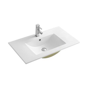 Lavamanos Delfos-N con Rebalse Sobremesada Rectangular Blanco 800x470x180 mm