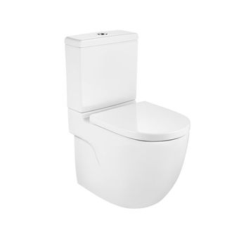 WC Meridian Compacto a Piso con Asiento y fijaciones Blanco