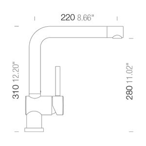 Grifería Schock Piega Polaris 200×285 mm