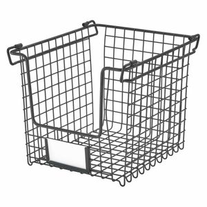 Canasto Apilable Classico Negro M