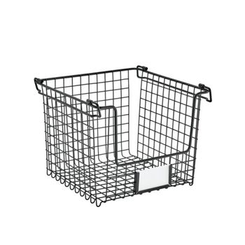 Canasto Apilable Classico Negro L