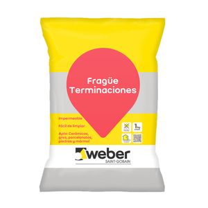 Fragüe Porcelanato y Cerámica Weber Gris Plata 1 Kg