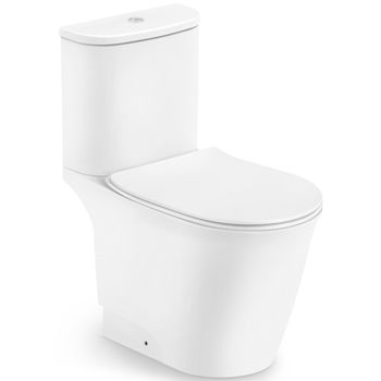 WC Neo a Piso Doble Descarga con Asiento Caída Amortiguada y Fijaciones Blanco