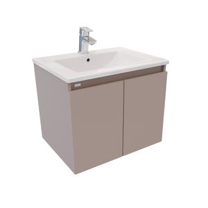 Mueble King Simple 700 2 Puertas Softclose Taupe C/Lavamanos