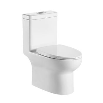 WC OP Eleganza Dual Blanco a Piso 20 cm con Asiento y Fijaciones