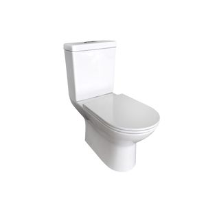 WC Verso Slim Dual Blanco a Piso 30 cm con Asiento y Fijaciones