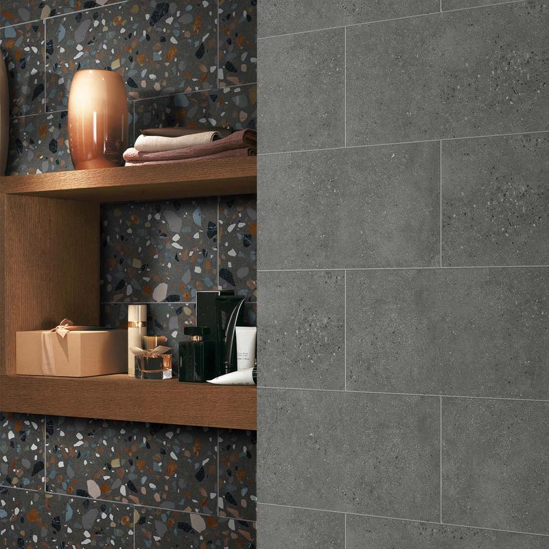 Pisos-y-Muros-Gres-Porcelanico-Orbit-Terrazo-Grafito-Mate-60x60-cm