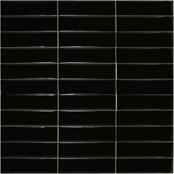 Cerámica Muro Liverpool Black Brillante 7x24 cm