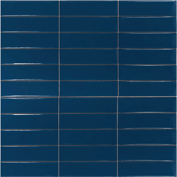 Cerámica Muro Liverpool Azul Indigo Brillante 7x24 cm