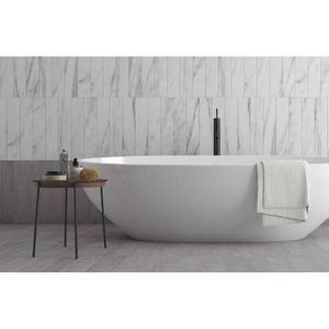 Porcelanato Love Affairs Strip Calacatta 10x50 cm