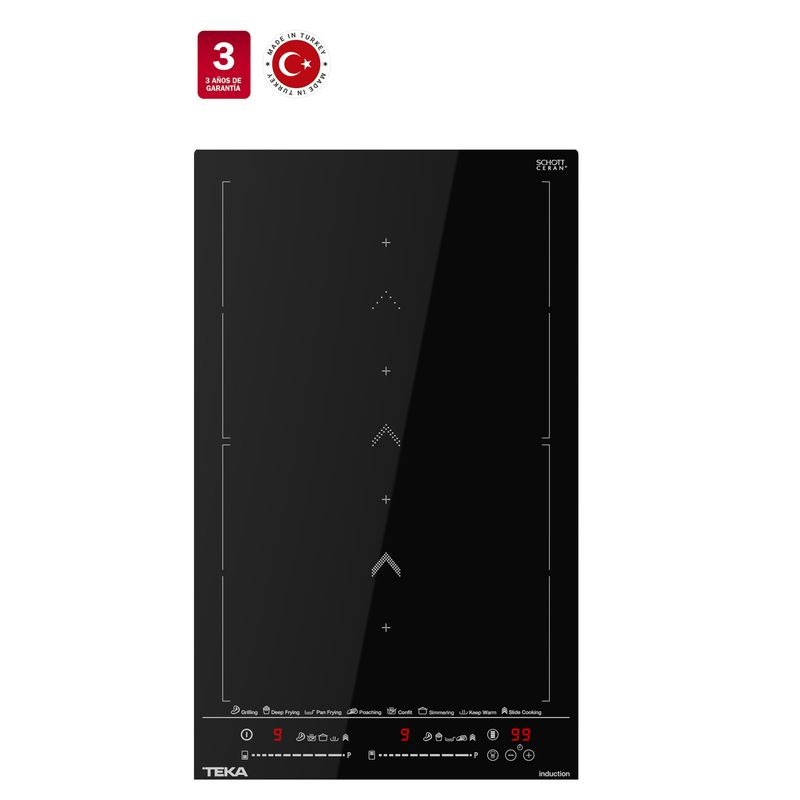 Cocina-Encimera-Induccion-2z-Flex-con-SlideCooking-Empotrada-30-cm
