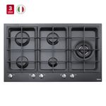 Cocina-Encimera-Gas-5q-Empotrada-Negra-90-cm