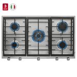 Cocina-Encimera-Inoxidable-Gas-5q-Doble-Anillo-Empotrada-90-cm