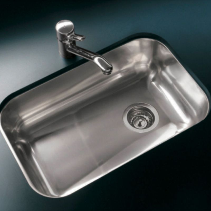 Cocina-Lavaplatos-Simple-Z52-18-Rectangular-Bajo-Cubierta-con-Rebalse-Cromado