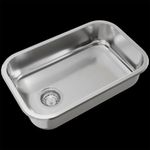 Cocina-Lavaplatos-Simple-Z52-18-Rectangular-Bajo-Cubierta-con-Rebalse-Cromado