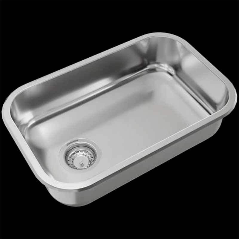 Cocina-Lavaplatos-Simple-Z52-18-Rectangular-Bajo-Cubierta-con-Rebalse-Cromado