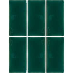 Cerámica Muro Fayenza Royal Green Brillante 6.2x12.5