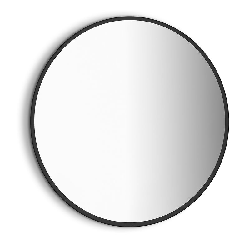 Baños-Espejo-Sharon-Round-borde-Negro-mate-Ø800mm-con-Led