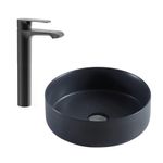 Baños-Lavamanos-Sobreponer-Negro-Tripoli---Griferia-Alta-Urban-Negro-Mate