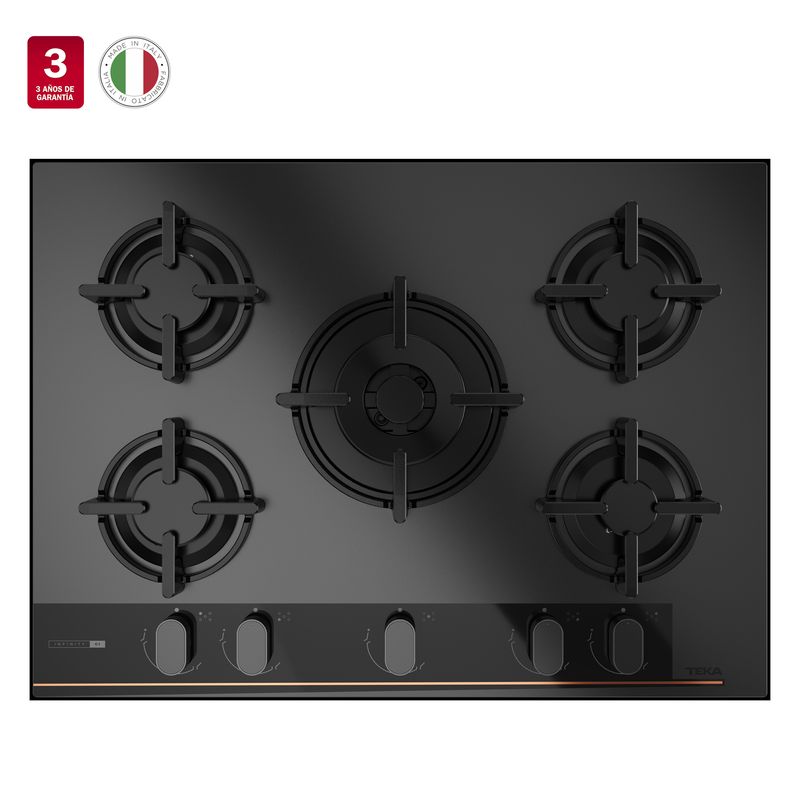 Cocina-Encimera-Cristal-Gas-Linea-Infinity-G1-Negro-Mate-70cm