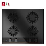 Cocina-Encimera-Cristal-Gas-Infinity-G1-Negro-Mate-60cm