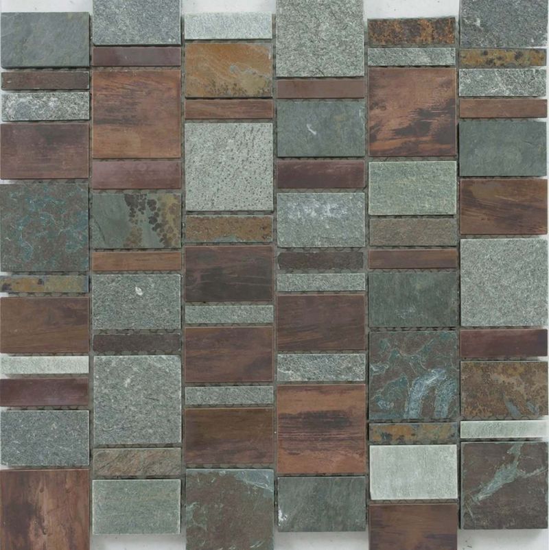Pisos-y-Muros-Mosaico-Stone-Metal-Mix-Brown-30x30-cm